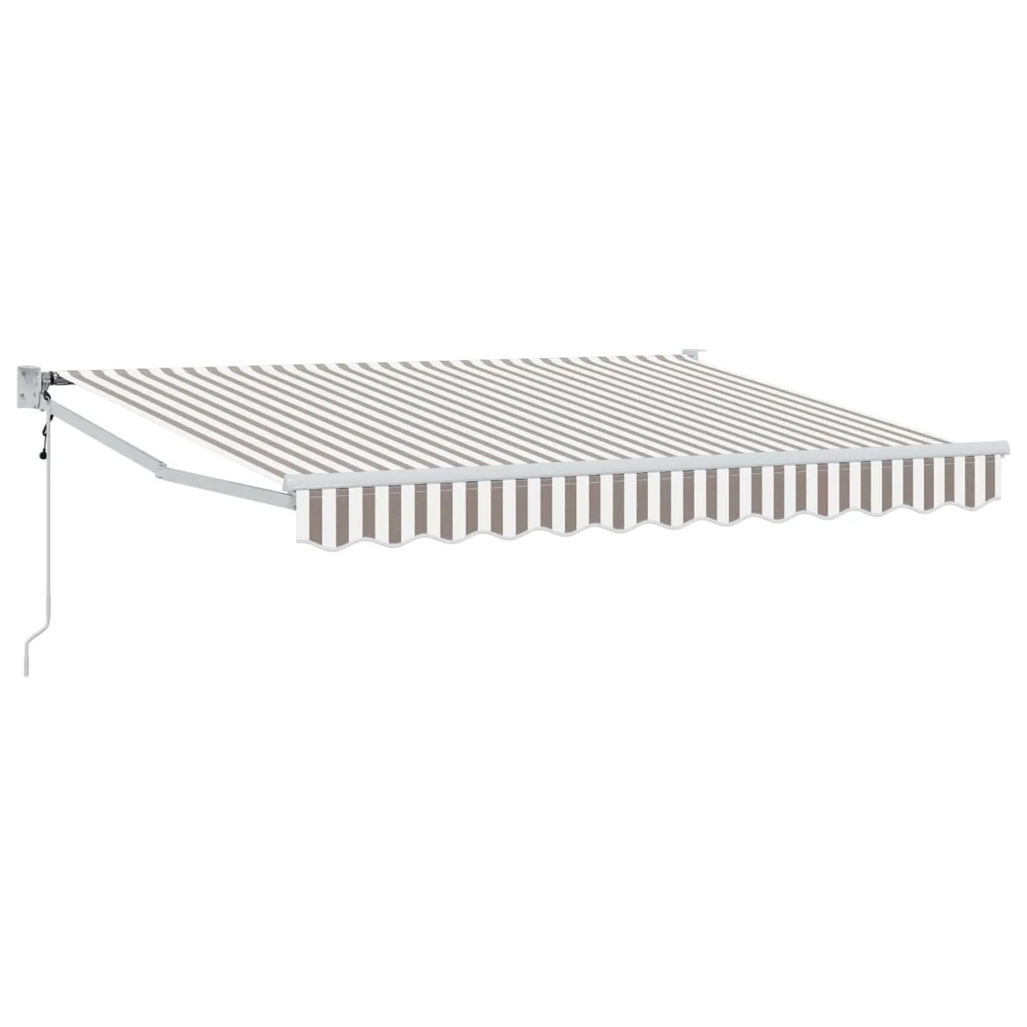 vidaXL Markise Hellgrau und Weiß 3,5 x 2,5 m Polyester und Metall 3425955
