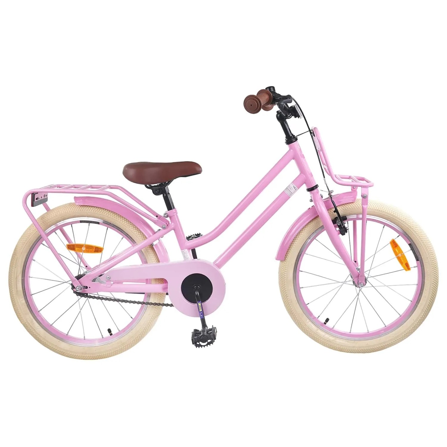 vidaXL Kinderfahrrad 18 Zoll für 5-7 Jahre Alt Hellrosa 42009166