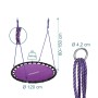Relaxdays Nestschaukel Stahl Lila Höhenverstellbar ø 120 cm 3,6 kg_4
