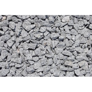 Grauer Granitsplitt (16-32 mm) als Zierkies für Gartenwege, Steingärten und mehr.