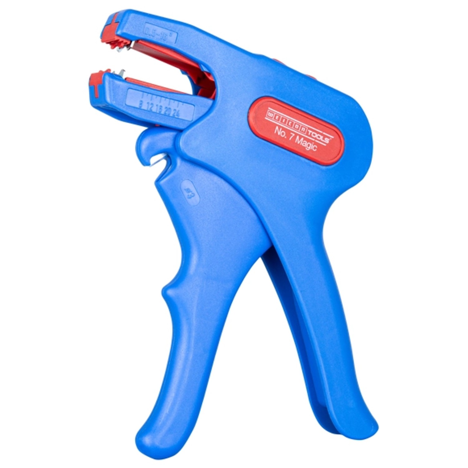 WEICON Abisolierzange No. 7, blau/rot, für präzises Abisolieren von Kabeln.