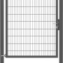 Anthrazitfarbenes Gartentor Flexo Plus (150x200cm) mit Pfosten (100x100cm) aus Stahl.