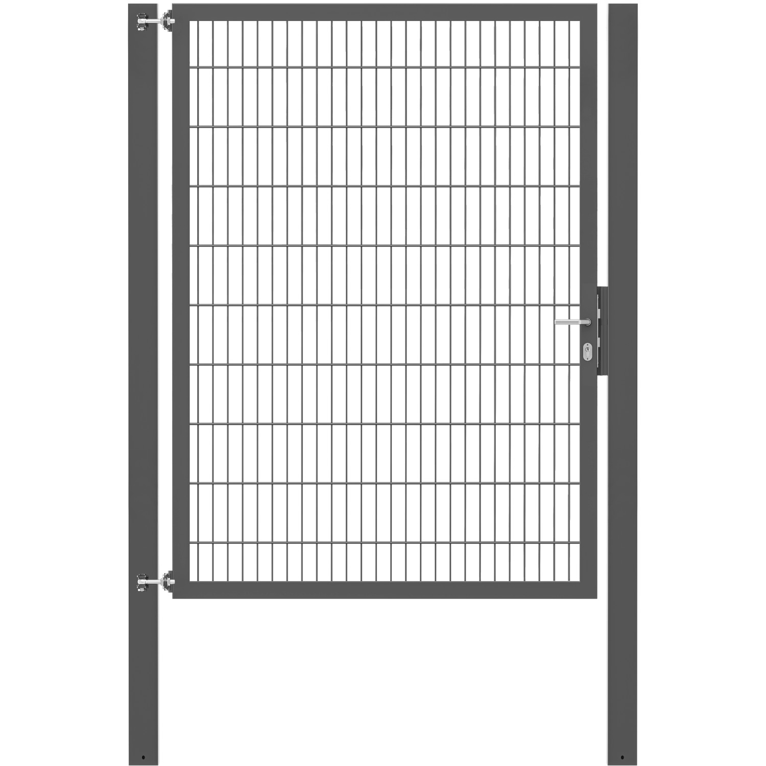 Einzeltor Flexo Plus 150 cm x 200 cm Pfosten 100 cm x 100 cm Anthrazit