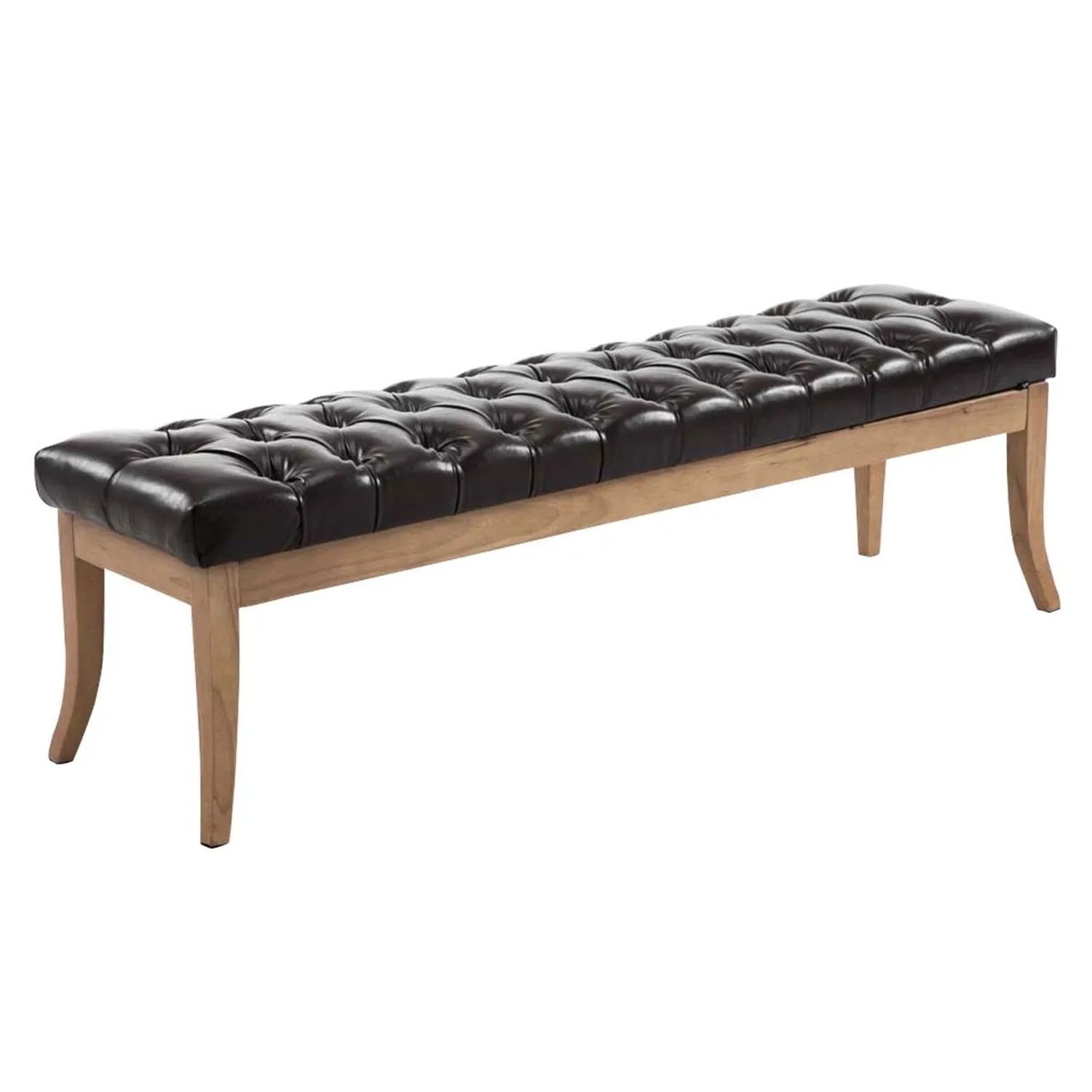 CLP Sitzbank Ramses Kunstleder Antik-Hell Braun/150 cm
