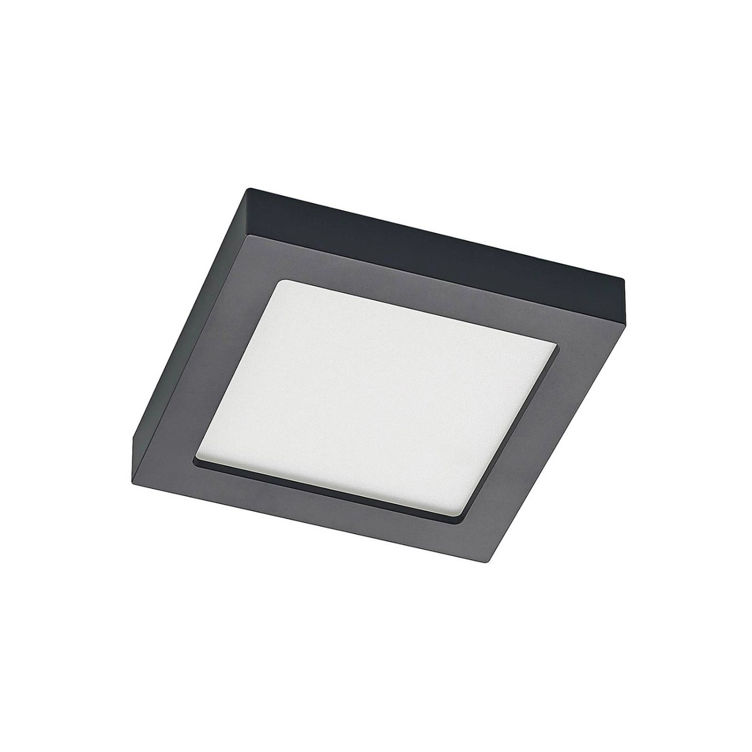 PRIOS LED Deckenleuchte Alette 9917078 Modern in Schwarz aus Aluminium 1-flammig Badezimmerleuchte