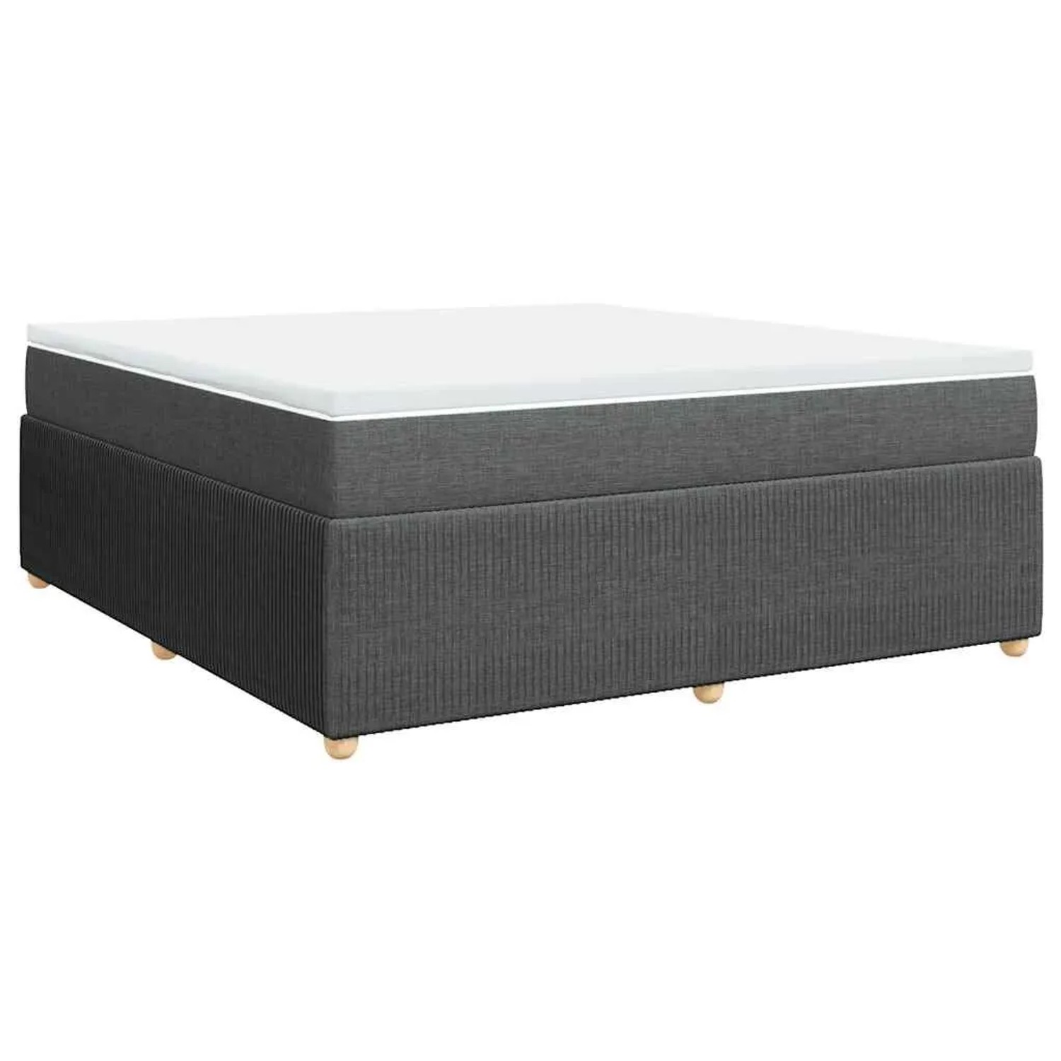 vidaXL Boxspringbett mit Matratze Dunkelgrau 180x200 cm Stoff 3285589 günstig online kaufen
