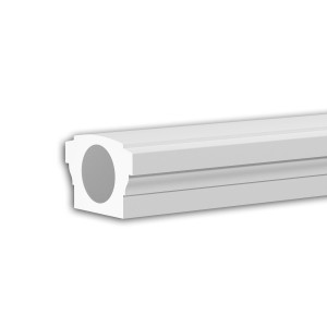 Weiße PROFHOME Vollbalustrade Handlauf (3m) für Fassadenstuck im Außenbereich.