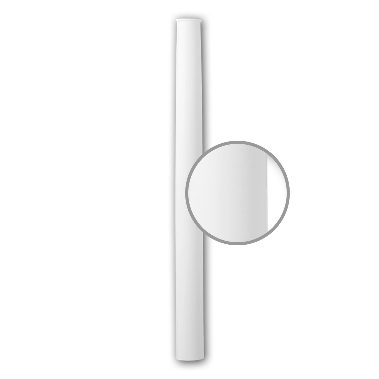 PROFHOME 116060 Halbsäulen Schaft Säule Zierelement Stuckdekor 16,2 cm x 183,2 cm x 8,1 cm Weiß