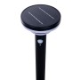 Schwarze LED Solar Stehleuchte Nora mit Erdspieß, Ø 16 cm, 86 cm hoch.