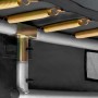 Detailaufnahme des schwarzen Salta Premium Ground Trampolins (ø 366 cm) mit Federn und Rahmen.