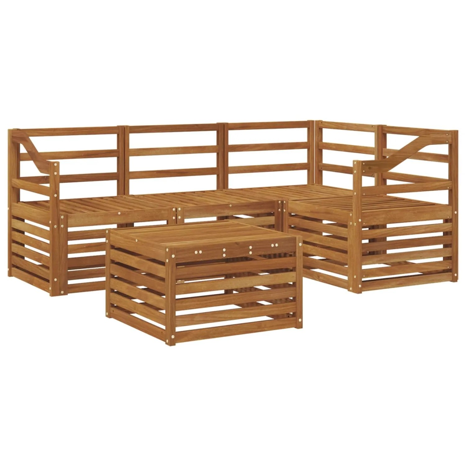 vidaXL Outdoor-Sofagarnitur 5-Tlg Natur Massivholz Akazie 3374784