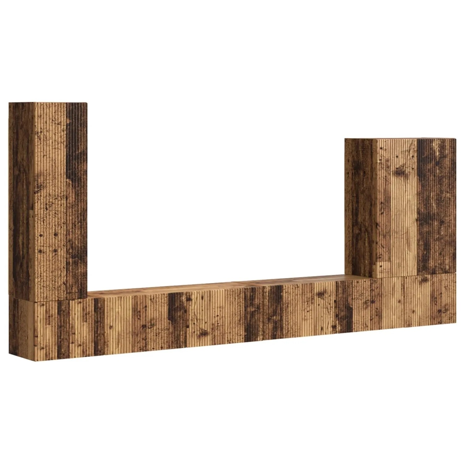 vidaXL TV-Wandregal-Set Wandmontiert 6 Stk Altholz 3408959