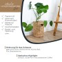 HMF 37250 Papierkorb Büro Aufbewahrungskorb Geflochten Wasserhyazinthe Rund 25 cm Durchmesser 30 cm Höhe_2
