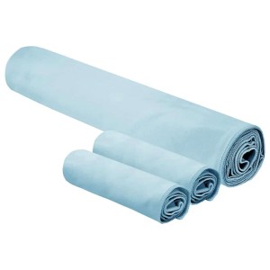 vidaXL Sporthandtuch Set 3-Tlg Blau Polyester und Polyamid 42011502