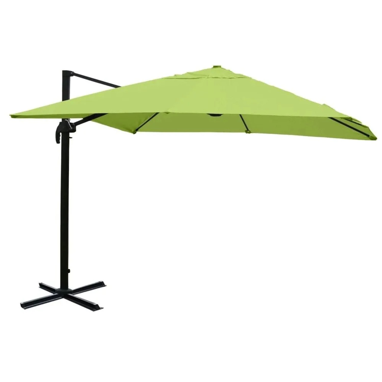 MCW Ampelschirm A96 3x3m Alu/Stahl Grün ohne Ständer