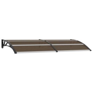 vidaXL Vordach, 240x100 cm, schwarz/braun, Polycarbonat, für Haustür & Fenster.
