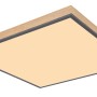 Quadratische LED-Deckenleuchte Doro in Holz/Graphit Optik, 59x59cm, für Innenräume.