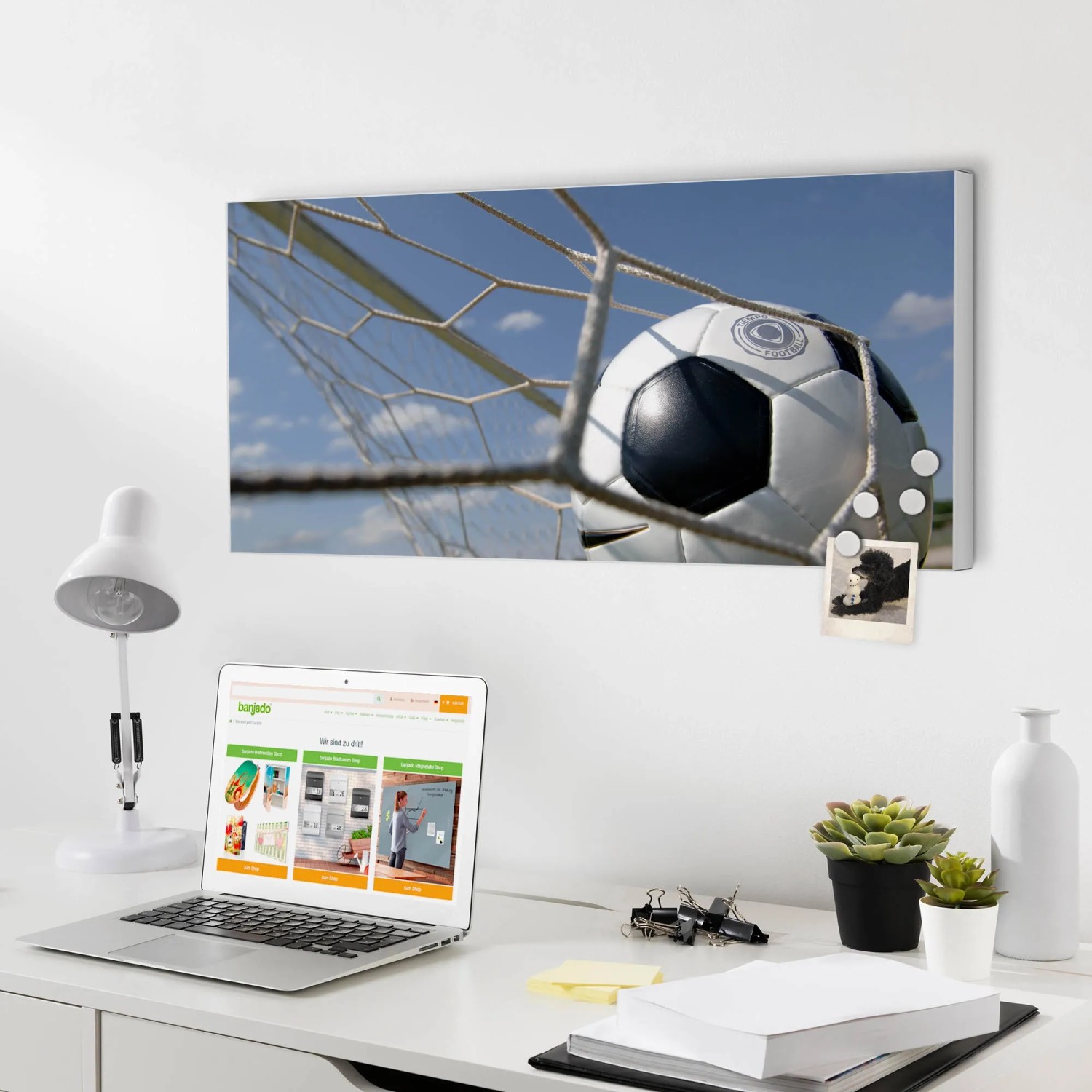 Banjado® Magnettafel 30x75 Cm – Magnetwand Als Memoboard Mit Superhelden-Motiv