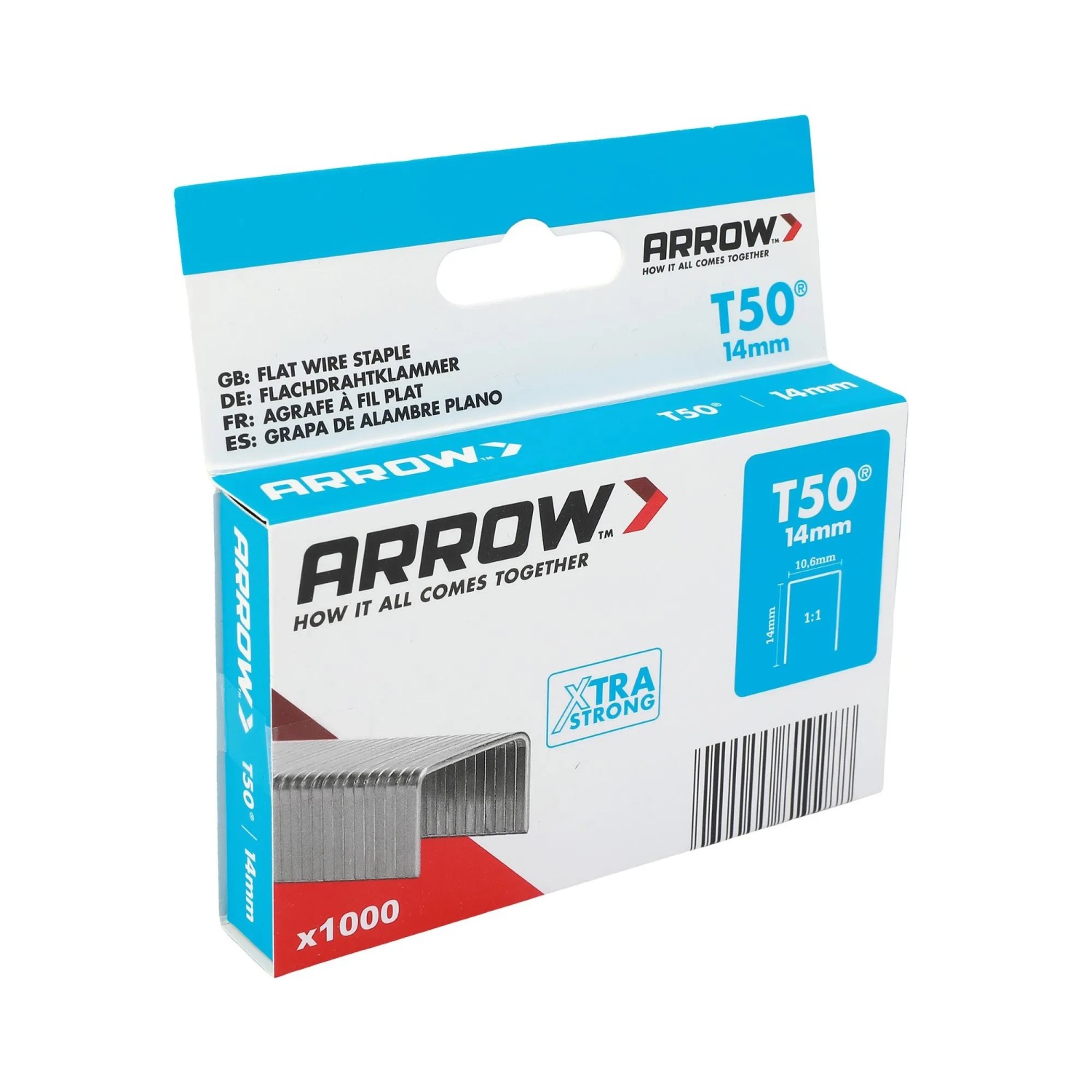 Arrow Klammer T50 Länge 14 mm 1.000 Stück