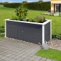Weka Hochbeet Herba, 205x80x81 cm, anthrazit/weiß, mit Bepflanzung im Garten.