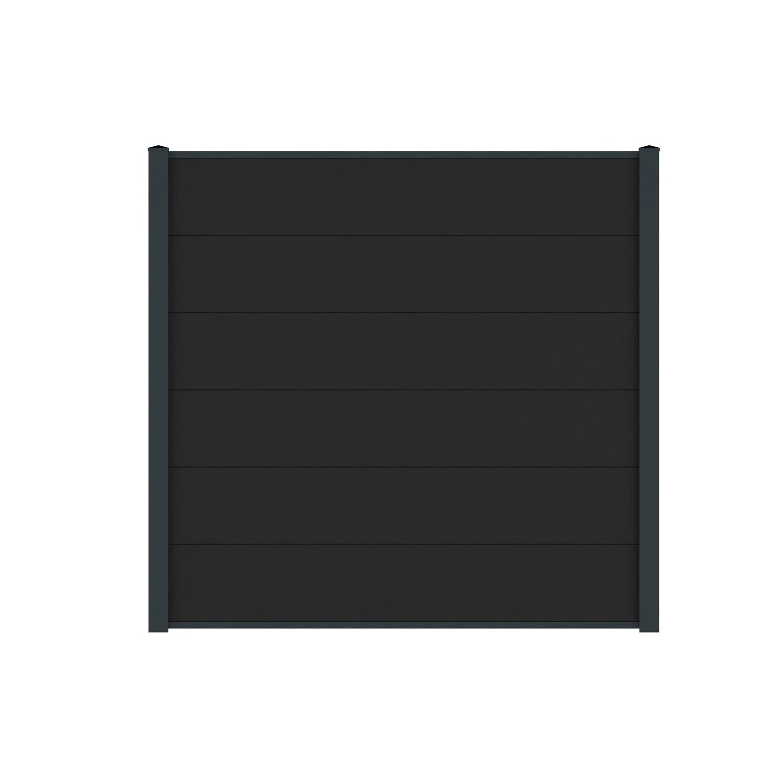 Vidual WPC-Sichtschutzzaun Comp-co 280 zum Aufdübeln 1,8 m x 19,60 m Anthrazit