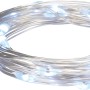 LED-Drahtlichterkette, 2 m, mit 20 kaltweißen LEDs für Innen, flexibel und dekorativ.