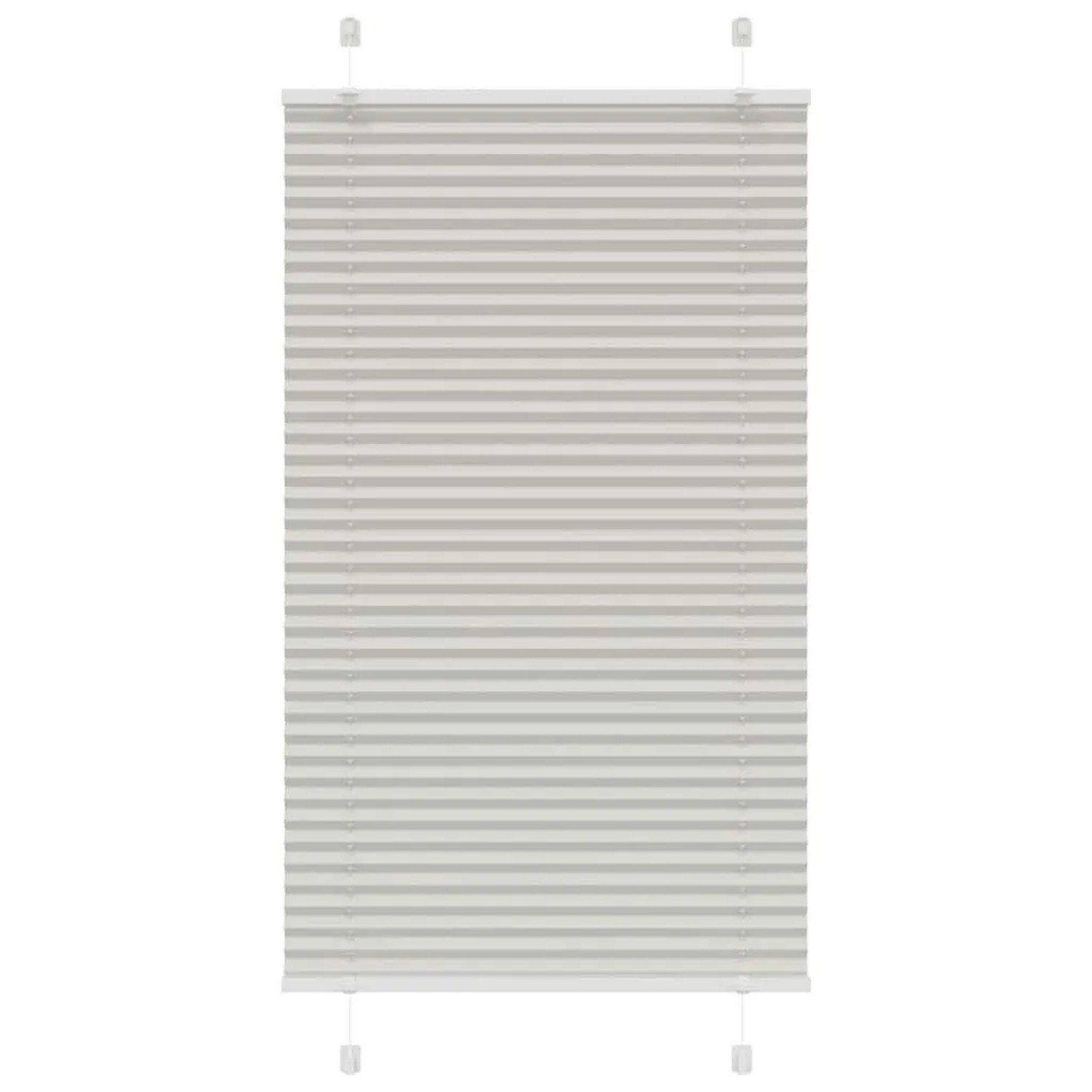 vidaXL Plissee Hellgrau 75x100 cm Stoffbreite 74,4 cm Polyester 4015325