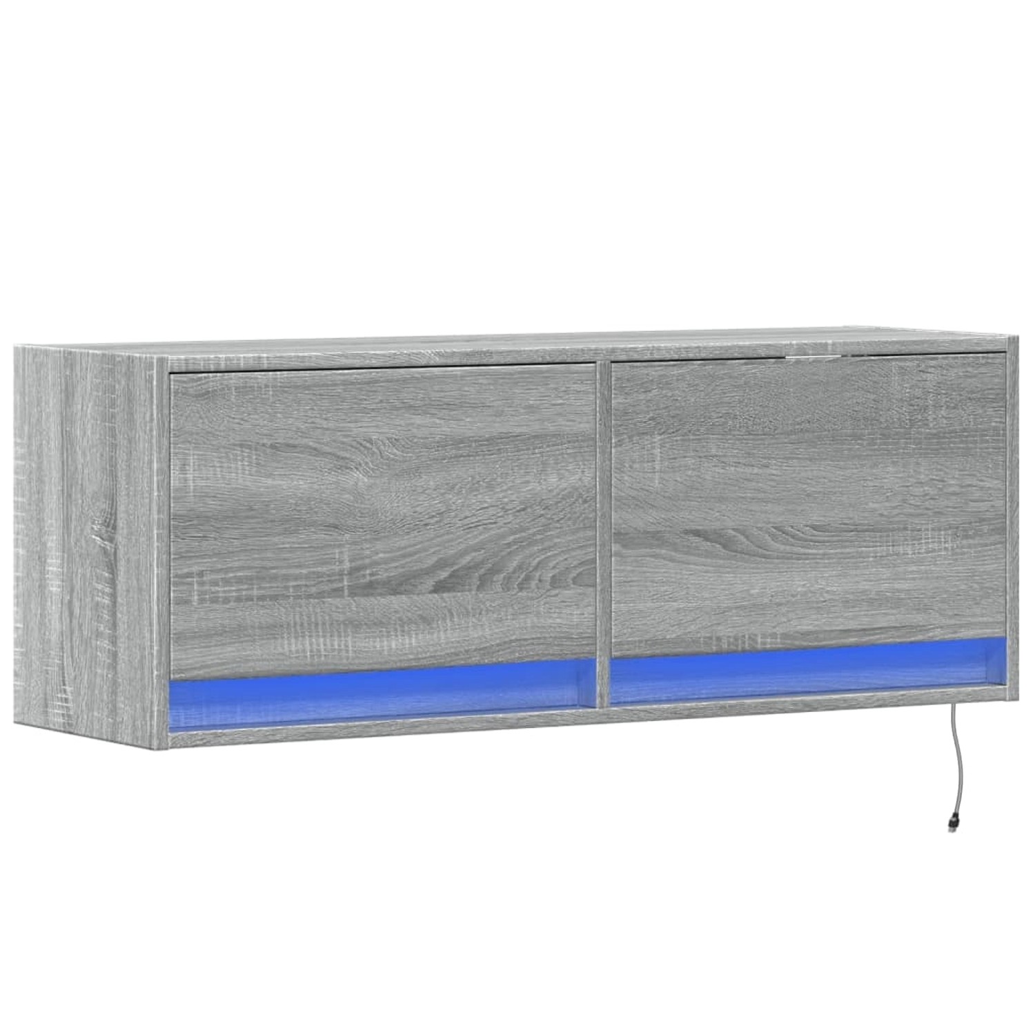 vidaXL TV-Wandschrank mit LED-Beleuchtung Grau Sonoma 100x31x35 cm 852367 günstig online kaufen