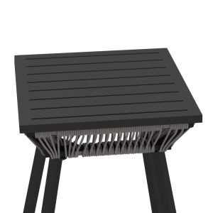 Bessagi Garden Balkonset Bela Hellgrau Hellgrau Outdoorstoff/Metall