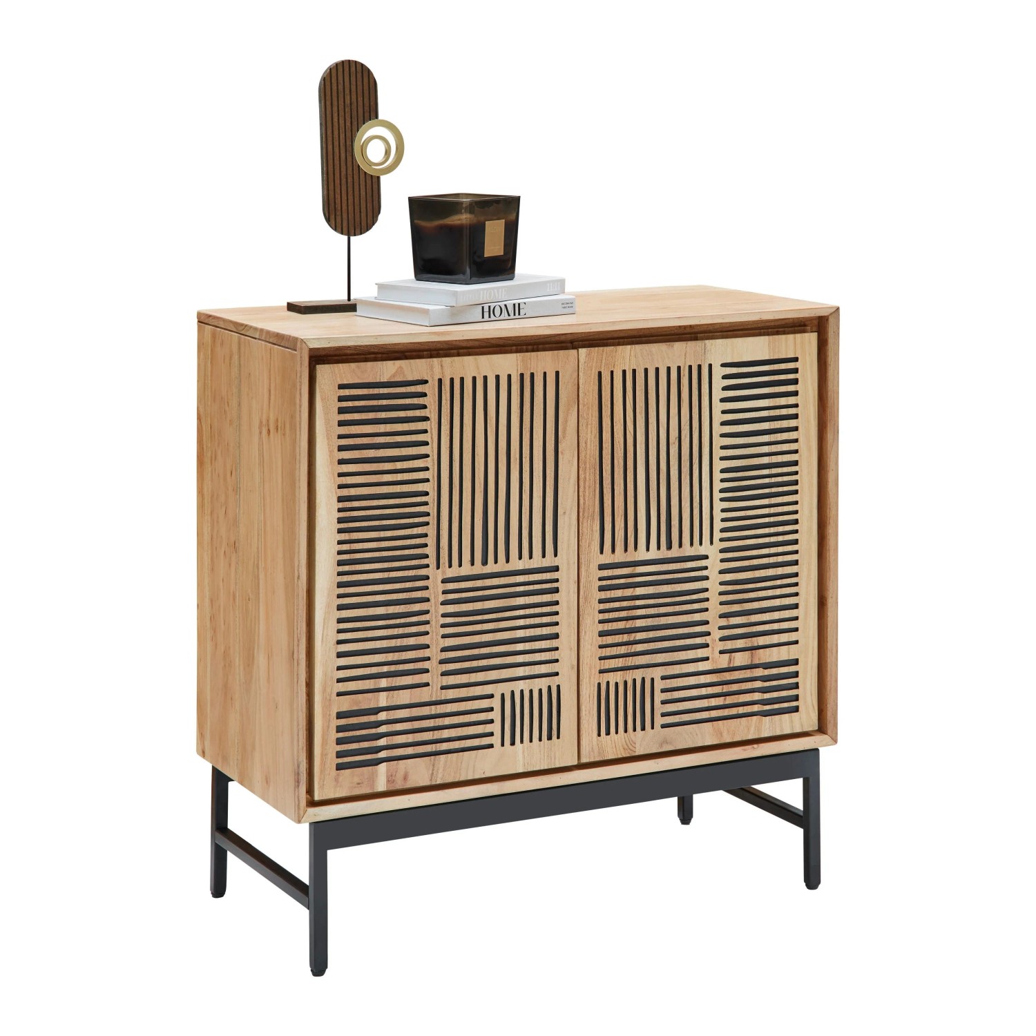 Mömax Sideboard Tarim Schwarz/Akaziefarben