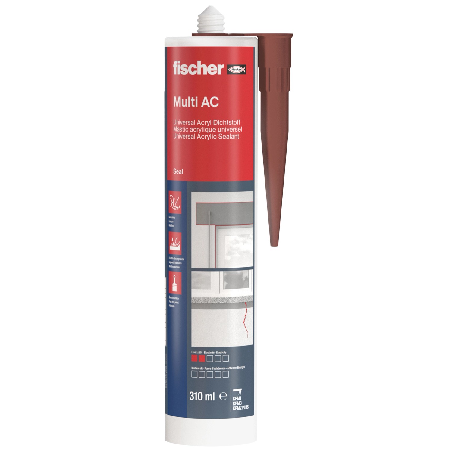 Fischer Acryldichtstoff Multi AC Braun 310 ml günstig online kaufen