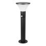 Schwarze, matte Reality LED Solar-Wegeleuchte Gorda mit Bewegungsmelder.