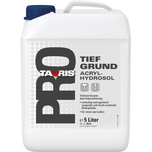 Tauris Pro Tiefgrund, 5 Liter Gebinde, für saugende Untergründe.