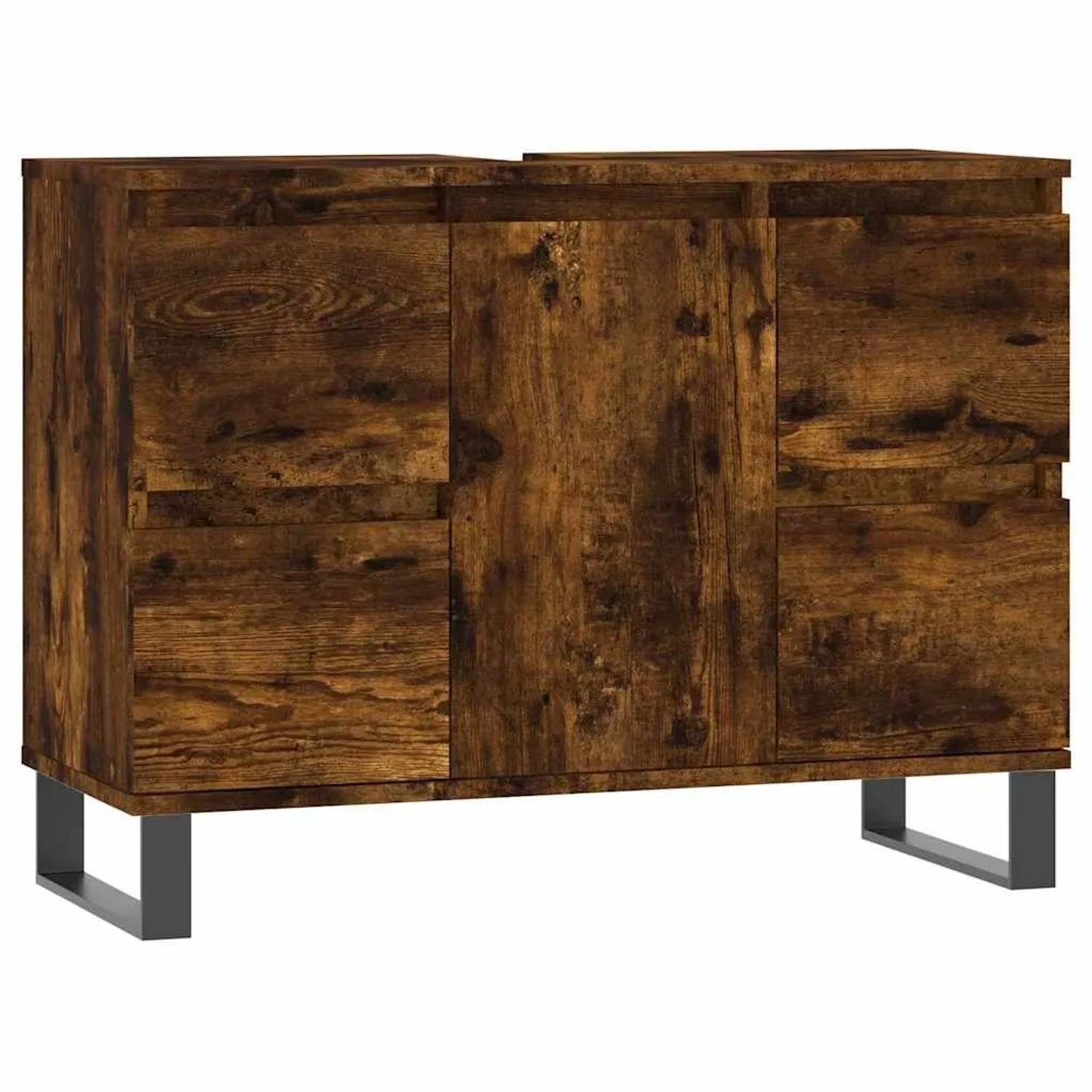 vidaXL Badschrank Räuchereiche 80x33x60 cm Holzwerkstoff 831665 günstig online kaufen