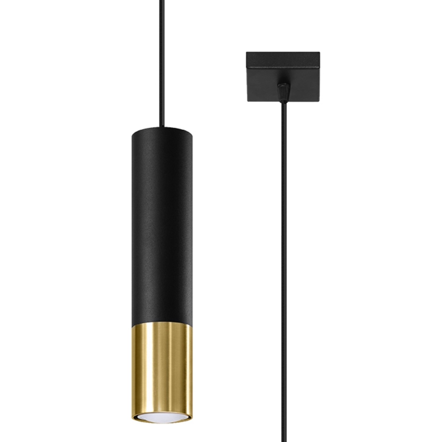 Sollux Lighting Hängeleuchte Loopez 1 Schwarz Gold