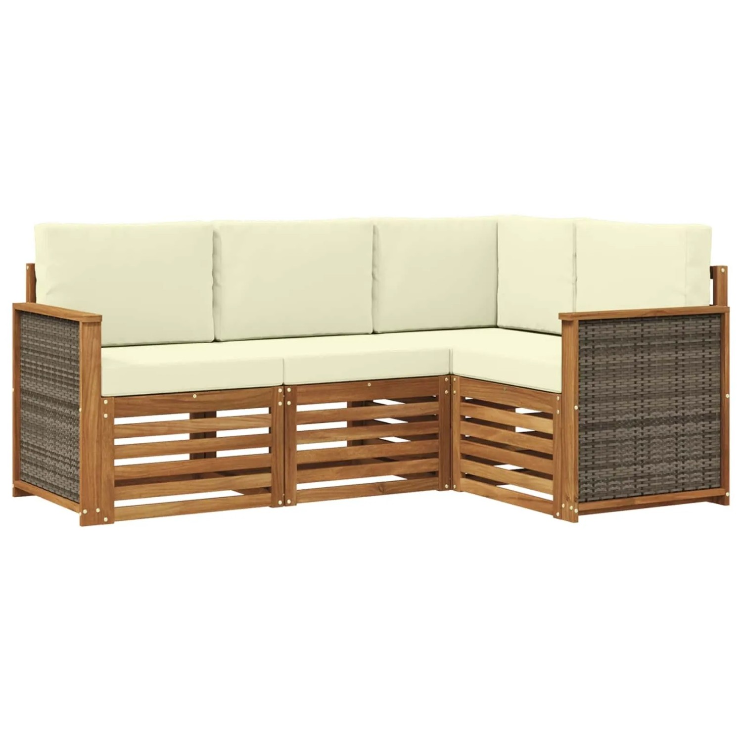 vidaXL Sofagarnituren mit Kissen 4 Stk Massivholz Akazie 3384286