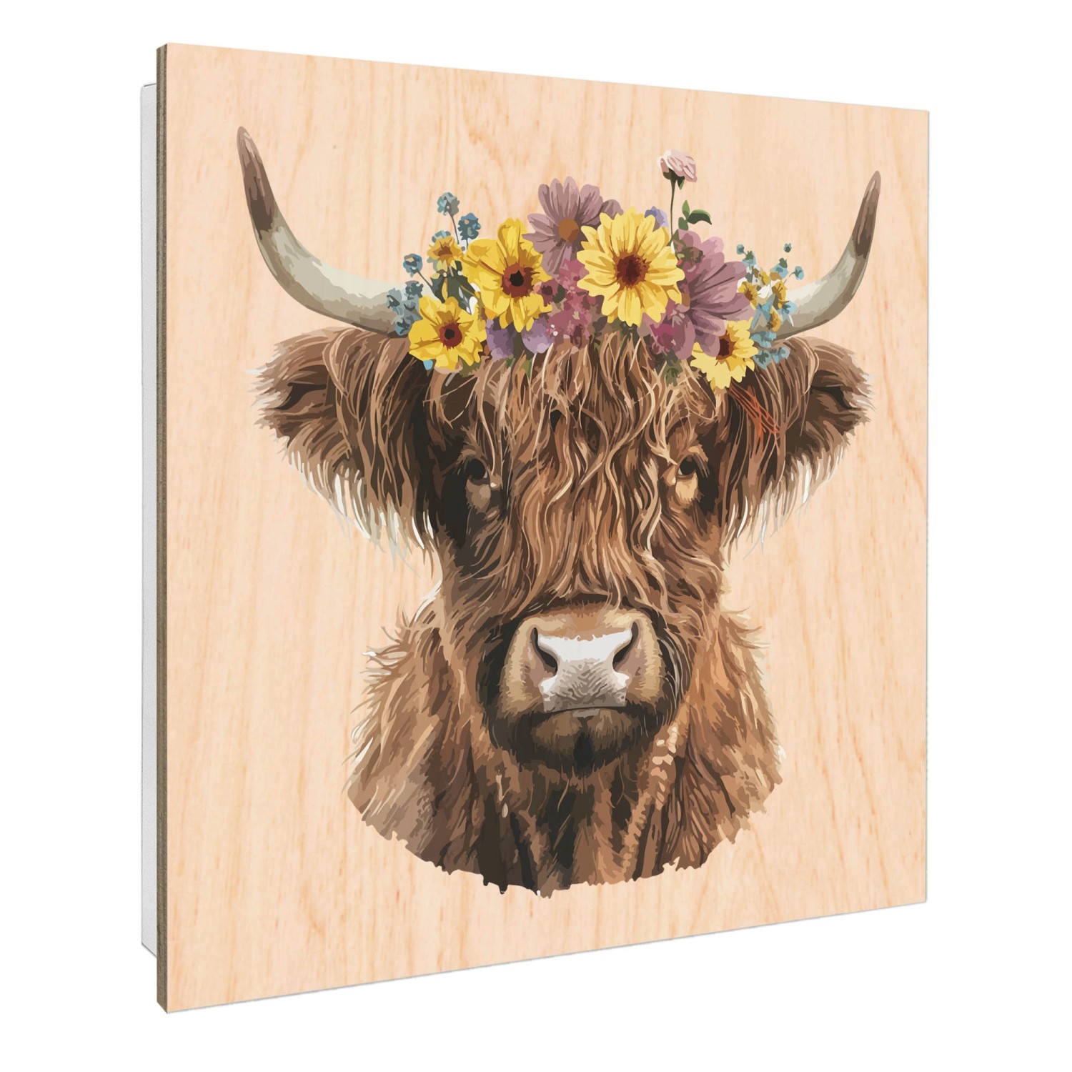 Banjado Schlüsselkasten mit Holzfront 30x30cm Weiß Scharnier Links 50 Haken günstig online kaufen