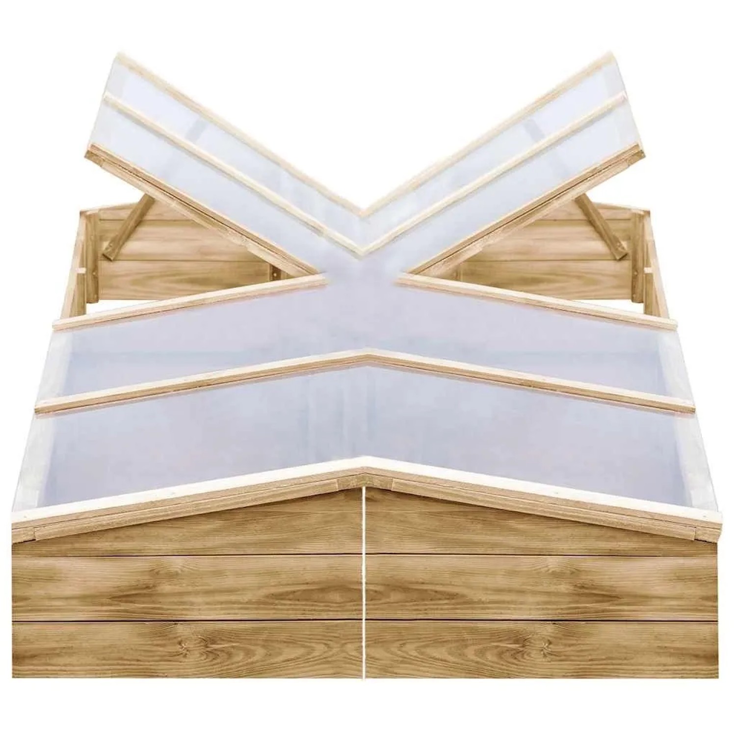 vidaXL Gewächshäuser 2 Stk Imprägniertes Kiefernholz 200x50x35 cm 3055328