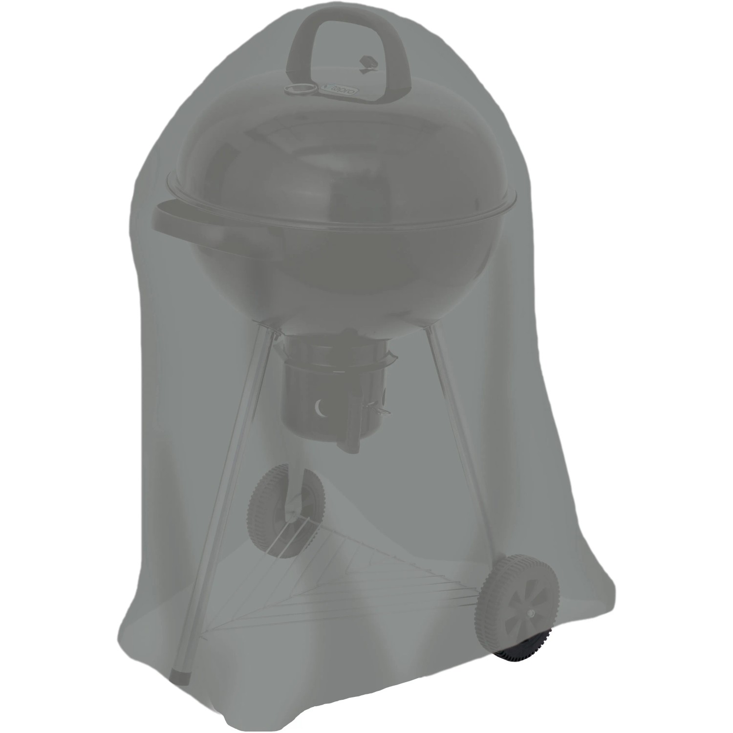 Tepro Universal Abdeckhaube für Kugelgrill groß Ø ca. 73 cm x 90 cm Anthrazit