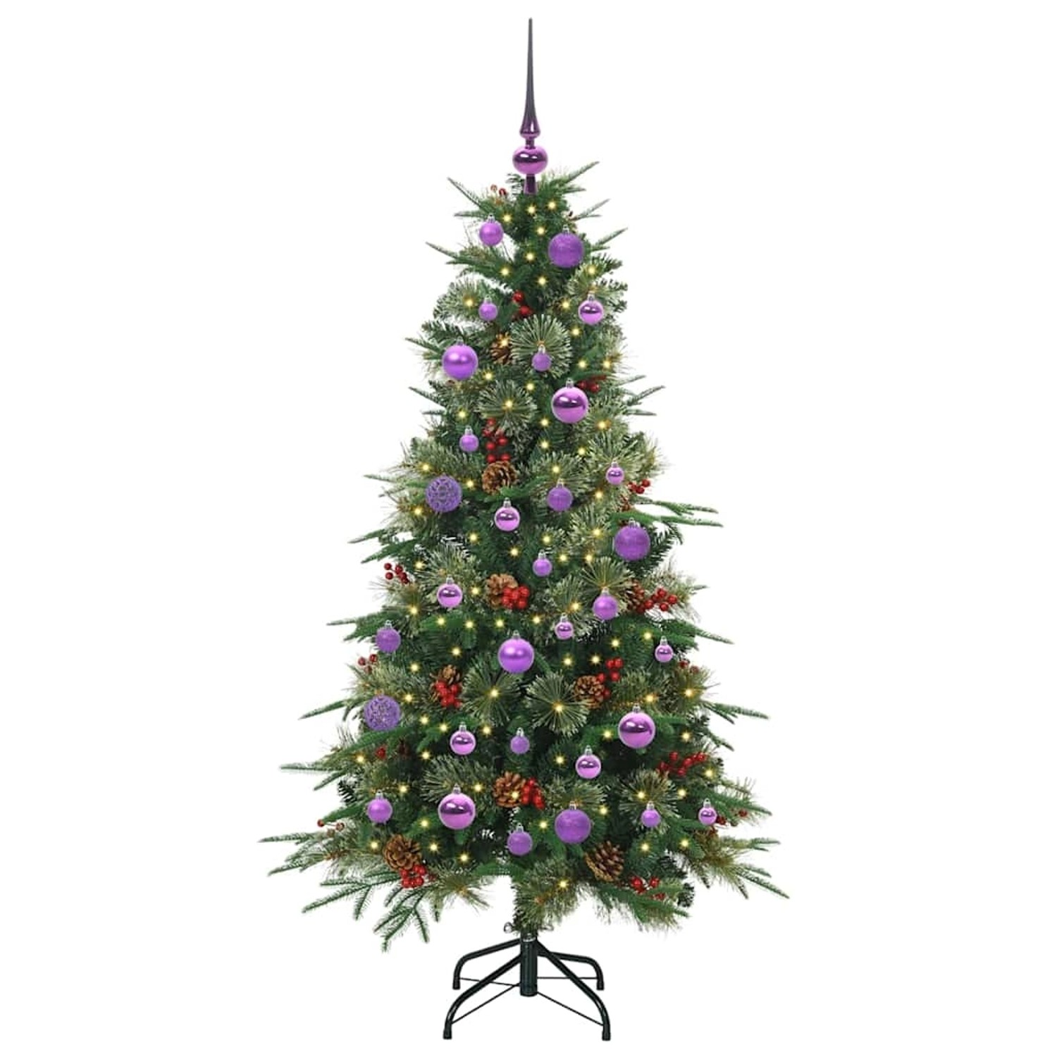 vidaXL Künstlicher Klappbarer Weihnachtsbaum Grün 150 cm PE und PVC 3397412