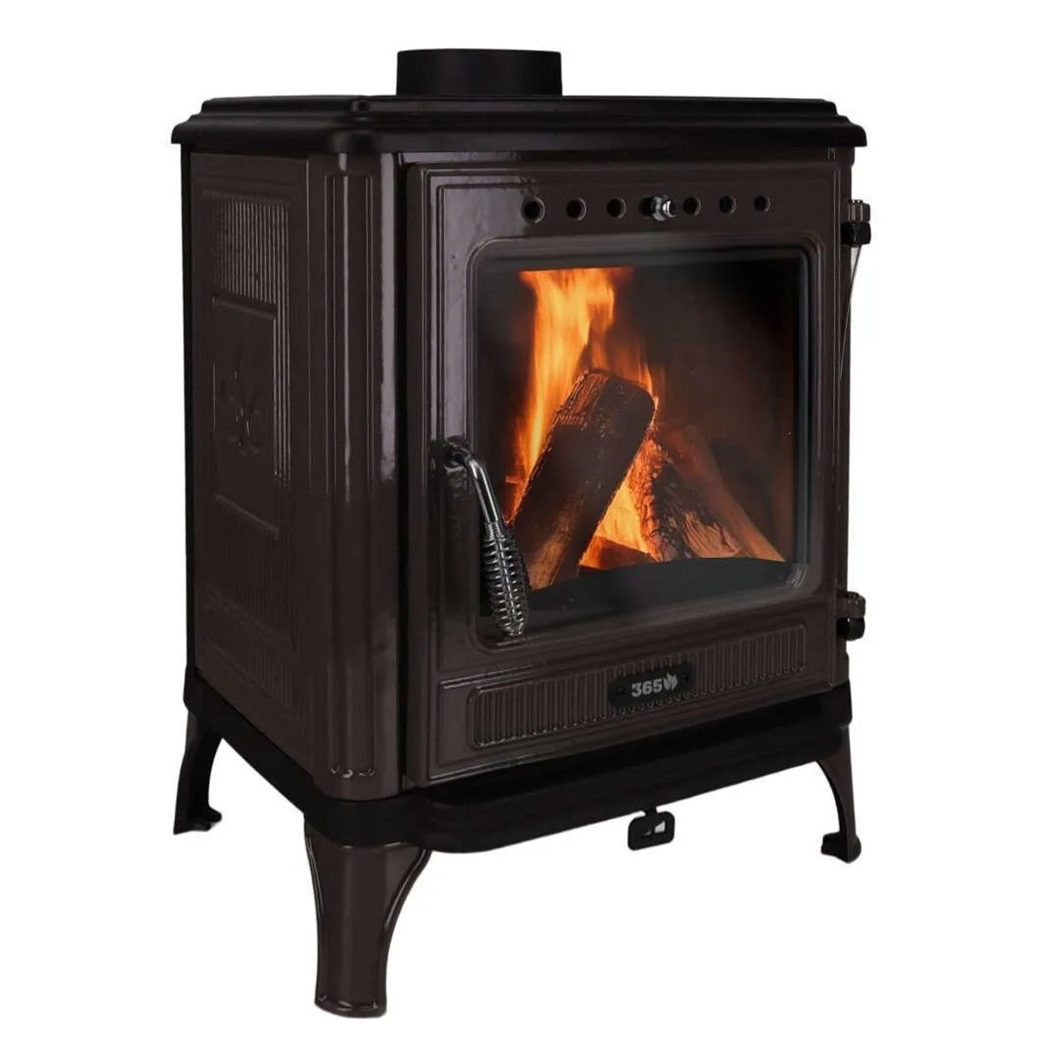 365 Kaminofen Ferrox 55 Grau Emailliert 7 kW günstig online kaufen
