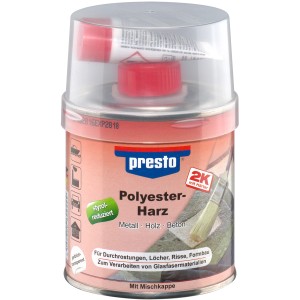 Presto Polyesterharz 250g mit Härter für Lack- und Karosseriereparatur.