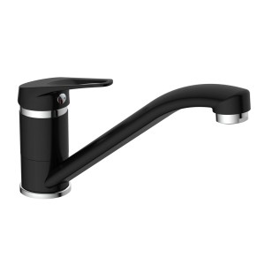 Eisl Spültischarmatur Speed, schwarz matt/chrom, Einhebelmischer für die Küche.