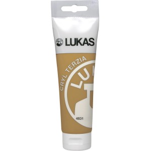 Lukas Cryl Terzia Acrylfarbe in Lichter Ocker, 125ml Tube für Bastelfarben.