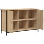 VidaXL TV-Schrank Sonoma-Eiche, 100x35x65 cm, Holzwerkstoff mit offenen Fächern und Türen.