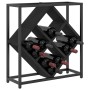 Schwarzes Weinregal in Eichen-Optik für 16 Flaschen, vidaXL. Wohnzimmerschrank aus Holz.