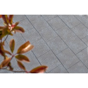 Graue Diephaus Berliner Platte Primo Betonplatten 35x35x5 cm für Terrasse & Wege. Robuste Gehwegplatten mit Struktur.