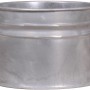 Silberner Zink-Übertopf mit Griffen, Ø 18 cm, ideal für Pflanzen und Blumen.