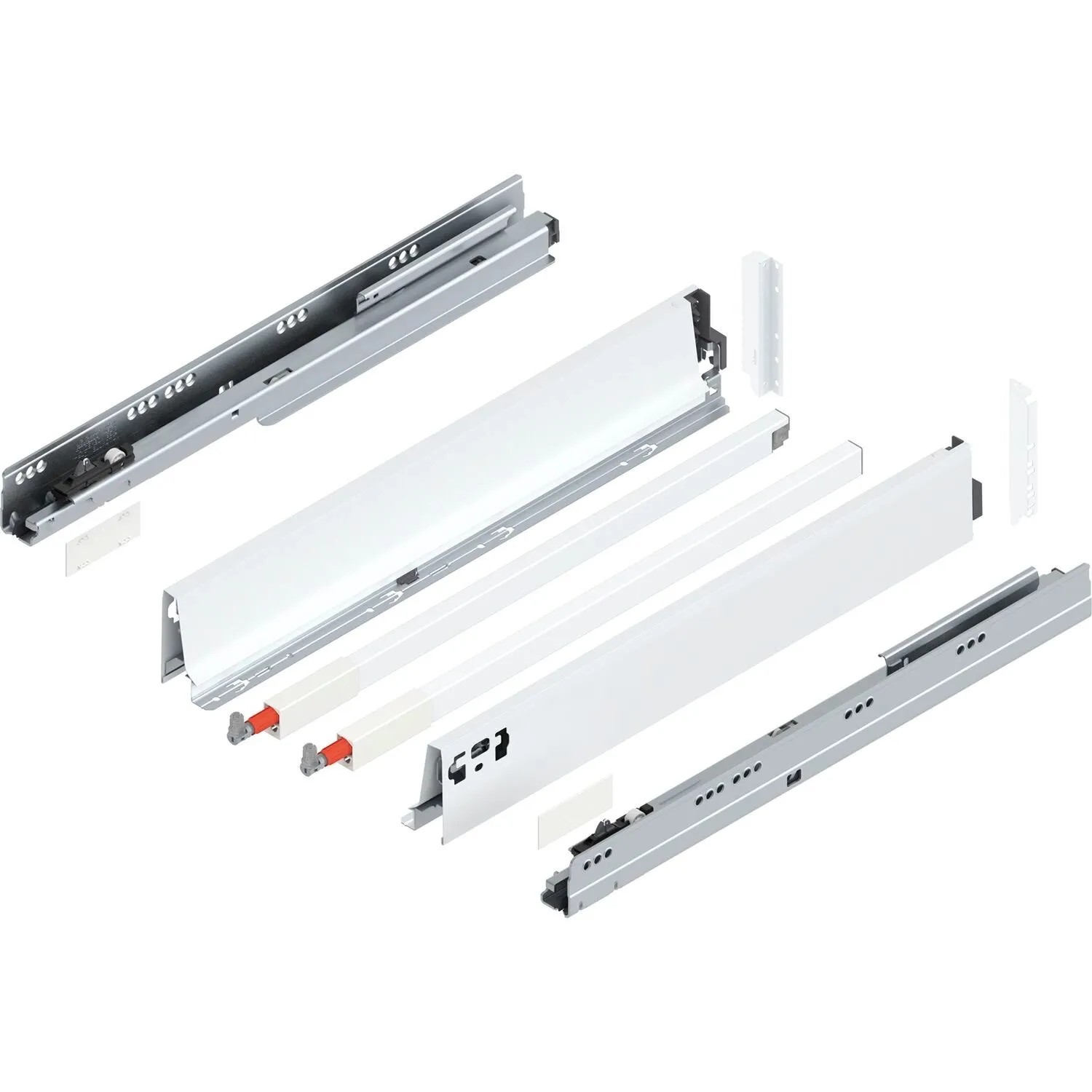 Blum D-Reling Tandembox antaro Vollauszug 550 mm 65 kg Seidenweiß 1 Paar