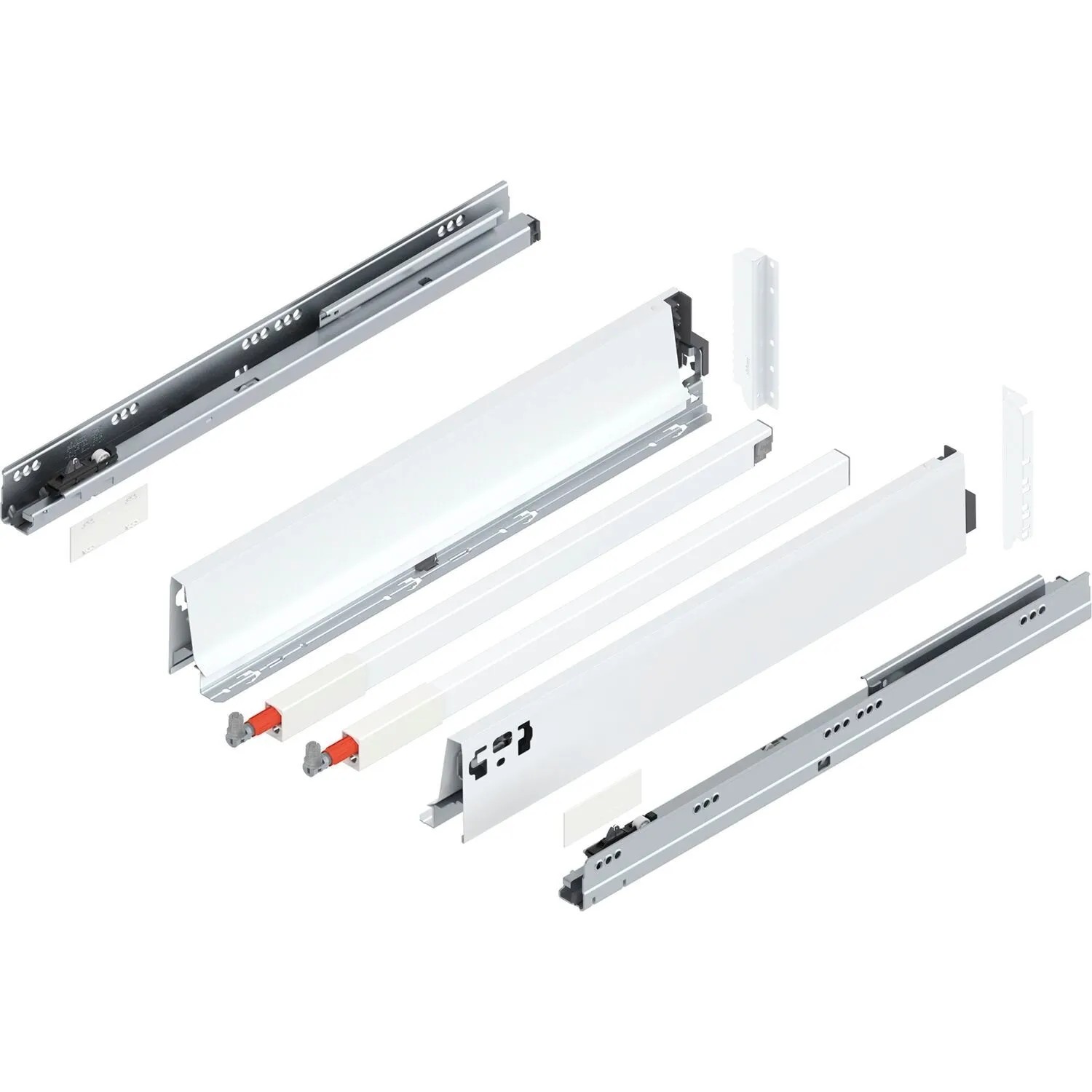 Blum D-Reling Tandembox antaro Vollauszug 500 mm 30 kg Seidenweiß 1 Paar